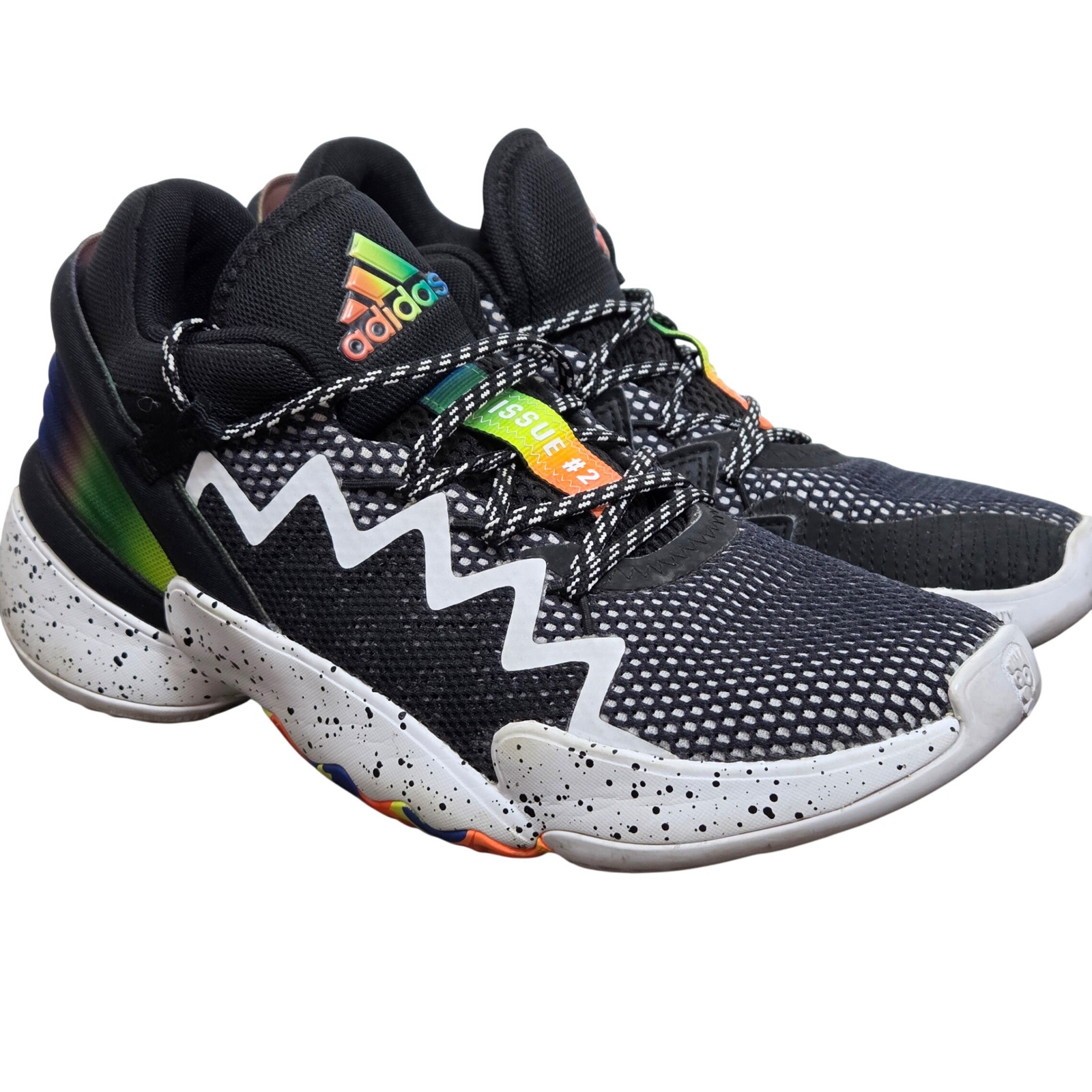 Adidas Don Issue 2 Basketball Shoes Low Top Mesh Cushioned Traction Colorblock